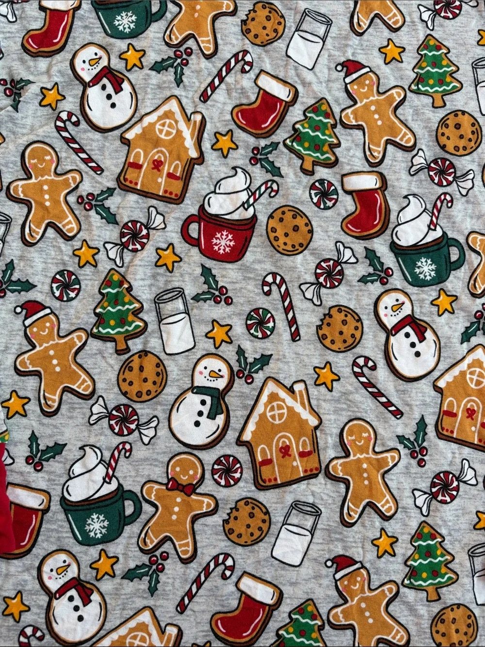 Little Sleepies Holiday Treats print bamboo pajama top ONLY, size 12/14.